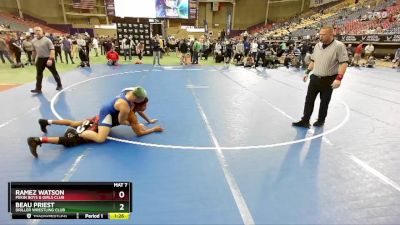 157 lbs Quarterfinal - Beau Priest, Driller Wrestling Club vs Ramez Watson, Pekin Boys & Girls Club