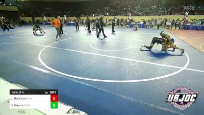 92 lbs Consi Of 4 - Jeremiah Harrison, Lions Wrestling Academy vs Oscar Gauna, South Central Punisher Wrestling Club