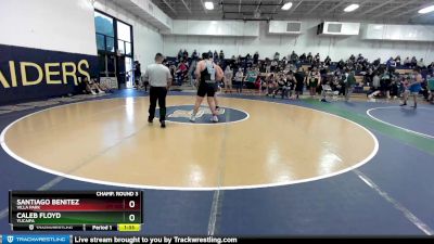 285 lbs Champ. Round 3 - Caleb Floyd, Yucaipa vs Santiago Benitez, Villa Park