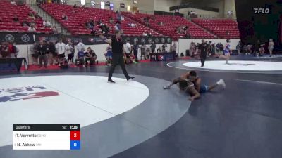 65 kg Quarters - Thomas Verrette, Edmond North High School Wrestling vs Nathaniel Askew, Tar Heel Wrestling Club