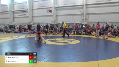 105 lbs Pools - Dilynn Albrecht, Badger Girls Elite vs Ella Thomas, NE United (OH)