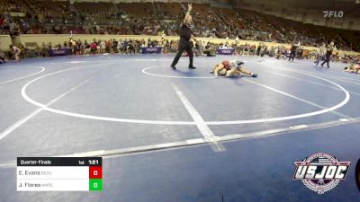 90 lbs Quarterfinal - Eli Evans, ReZults Wrestling vs Jonah Flores, Amped Wrestling Club