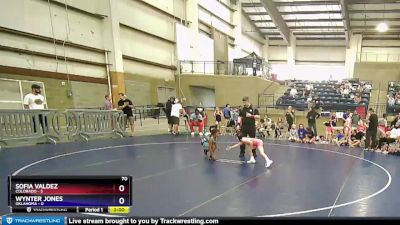 70 lbs Round 2 (8 Team) - Sofia Valdez, Colorado vs Wynter Jones, Oklahoma