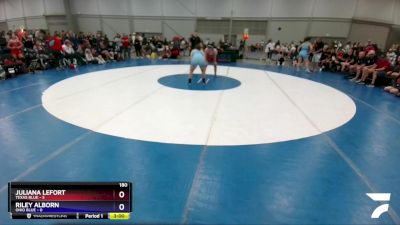 180 lbs Semis & 3rd Wb (16 Team) - Juliana LeFort, Texas Blue vs Riley Alborn, Ohio Blue