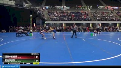 102 lbs Semifinal - Declan Dahl, Pinnacle Wrestling Club vs Gage Cook, Hastings Wrestling Club