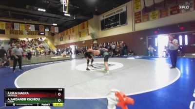 165 lbs Quarterfinal - Arjun Nagra, Vacaville vs Aliaksandr Kikiniou, Poway