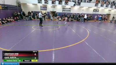 98 lbs Semifinal - Kade Garcia, Worland Middle School vs Jonathan Hine, Powell Middle School