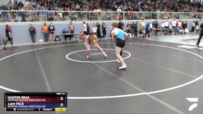 160 lbs X Bracket - Hunter Bras, Soldotna Whalers Wrestling Club vs Liam Peck, Soldotna Whalers Wrestling Club