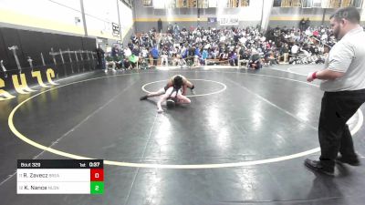 160 lbs Consi Of 8 #2 - Ryan Zavecz, Bristol Eastern vs Kanye Nance, New London