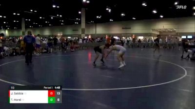 113 lbs Round 1 (6 Team) - Joshua Sabbia, Griffin Fang vs Tyson Horel, Westside WC