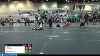 70 lbs Round 4 (6 Team) - Levi Phillips, ARES White vs Blake Kapitan, Contenders WA Green