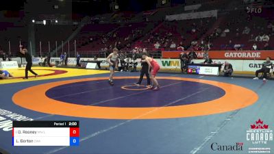 65kg Semifinal - Owen Rooney, Montreal NTC / Loyola HS vs Liam Gorton, Coast Wrestling Academy