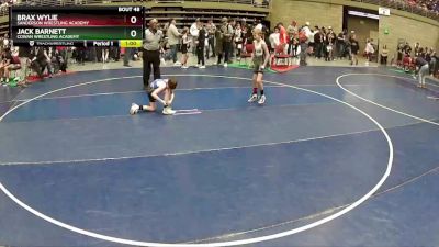 78 lbs Champ. Round 2 - Brax Wylie, Sanderson Wrestling Academy vs Jack Barnett, COWAN WRESTLING ACADEMY