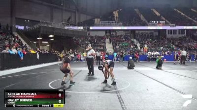 90 lbs Semifinal - Akeilah Marshall, South Central Punishers vs Hayley Burger, Ulysses