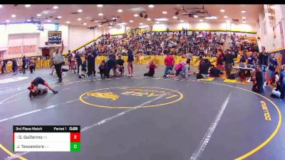 132 lbs 3rd Place Match - Dylan Guillermo, Palm Desert vs Josiah Tessandore, La Quinta