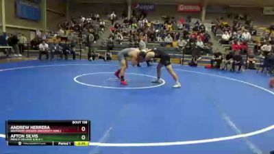 197 lbs Semifinal - Afton Silvis, Menlo College (Calif.) vs Andrew Herrera, Southern Oregon University (Ore.)