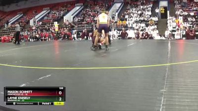 138 lbs Quarterfinals (8 Team) - Layne Knisely, Bronson HS vs Mason Schmitt, Manchester HS