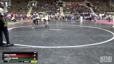 106 lbs Quarterfinal - Carter Driver, Ranburne vs Noah Raines, St James