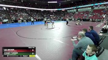 Girls 126 lbs Cons. Round 2 - Sydney Turner, Southern Door Girls vs Lily Becker, Brookfield East Girls