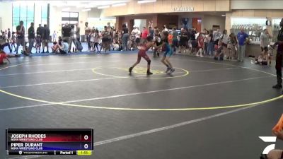 59 lbs Round 2 - Joseph Rhodes, NOVA Wrestling Club vs Piper Durant, NOVA Wrestling Club