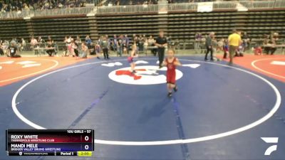 57 lbs Quarterfinal - Roxy White, Thermopolis Wrestling Club vs Mandi Mele, Bridger Valley Bruins Wrestling