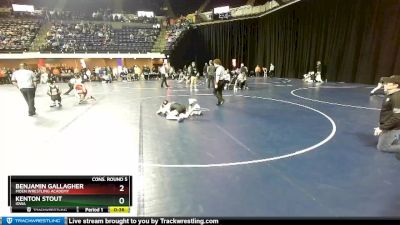 125 lbs Cons. Round 5 - Kenton Stout, Iowa vs Benjamin Gallagher, Moen Wrestling Academy