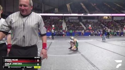 105 lbs Champ. Round 1 - Sierra Milne, St. Francis vs Karlie Janeczko, Bobcat