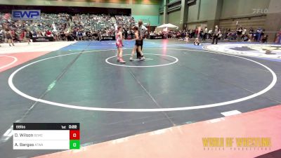 68 lbs Round Of 16 - Dusty Wilson, Salem Elite Mat Club vs Aria Bargas, Atwater Wrestling