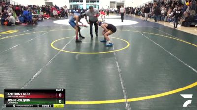 132 lbs Champ. Round 1 - John Holquin, La Mirada vs Anthony Ruiz, Santa Ana Valley