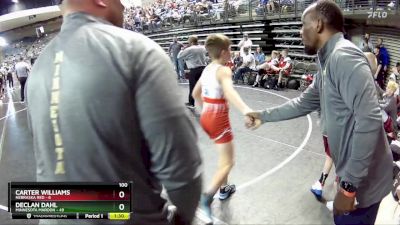 100 lbs Round 4 (6 Team) - Declan Dahl, Minnesota Maroon vs Carter Williams, Nebraska Red