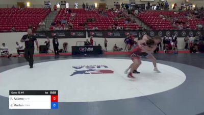 72 kg Cons 16 #1 - Robert Adams, AJ Wrestling Club vs Jaxon Morlan, Utah