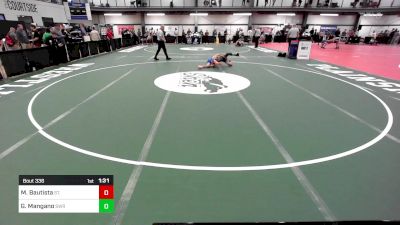 118A lbs Quarterfinal - Mikey Bautista, St. Joe's Regional High School vs Gavin Mangano, Swr