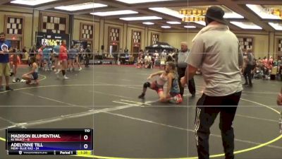 110 lbs Round 3 (10 Team) - Madison Blumenthal, NJ Select vs Adelynne Till, MGW- Blue Raz