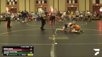 107 lbs Quarterfinal - Richie Wootten, Seagulls vs Ross Davis, Team Hammer Wrestling Academy