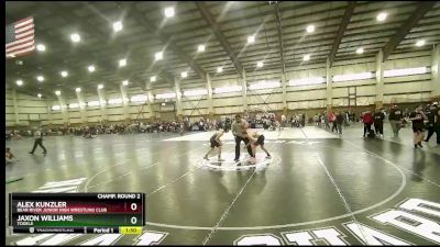 125 lbs Champ. Round 2 - Alex Kunzler, Bear River Junior High Wrestling Club vs Jaxon Williams, Tooele