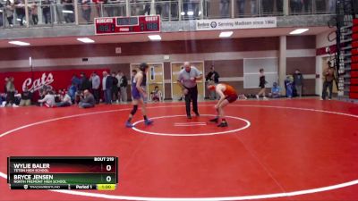 106 lbs 3rd Place Match - Bryce Jensen, North Fremont High School vs Wylie Baler, Teton High School