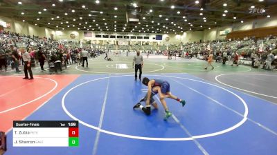 98 lbs Quarterfinal - Thomas Zubia, Peterson Grapplers vs Joseph Sharron, Galena