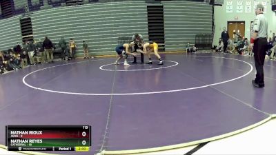 113 lbs Semis & 1st Wrestleback (8 Team) - Nathan Reyes, Cathedral vs Nathan Rioux, Avon