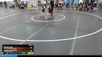 84 lbs Round 2 - Elijah Coe, KODIAK WRESTLING CLUB vs Kenna Paulson, Mat-Su Matmen
