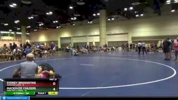 120 lbs Round 6 (10 Team) - Mackenzie Childers, Iowa Pin-A-Sarus vs Sydney Bridenstine, Suncoast Gems