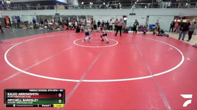 85 lbs Cons. Round 2 - Kaleo Arrowsmith, Plaza Wrestling Club vs Mitchell Bardsley, Hickory Wrestling Club