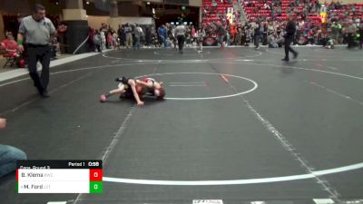 46 lbs Cons. Round 3 - Miles Ford, Linn County Twisters vs Bowe Klema, Beloit Wrestling Club