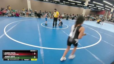 65-65 lbs Round 2 - Jaxon Moya, Best Trained Wrestling vs James Hays, Warrior Wrestling Club