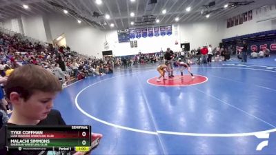 83 lbs Semifinal - Malachi Simmons, Sheridan Wrestling Club vs Tyke Coffman, Lusk Rawhide Wrestling Club