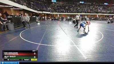 107 lbs Quarterfinal - Riley Bailey, Iowa vs Eve Askildson, Female Elite Wrestling