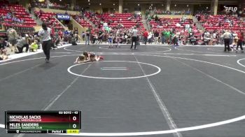 43 lbs Cons. Semi - Nicholas Sacks, Carroll Wrestling Club vs Miles Sanders, Sallisaw Takedown Club