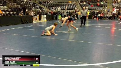 105 lbs Champ. Round 2 - Gable Van Oort, Alta Aurelia Warriors vs Jace Blum, The Best Wrestler