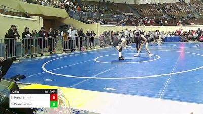 108 lbs Round Of 16 - Savanna Hendren, Pawhuska vs Skylee Cranmer, Midwest City JH