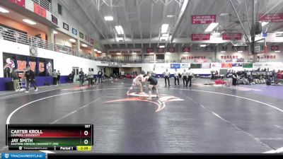 197 lbs Cons. Semi - Carter Kroll, Lourdes University vs Jay Smith, Eastern Oregon University (OR)