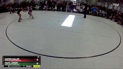 113 lbs Cons. Round 2 - Maiya Linden, Northwest Wrestling vs Jazmin Haller, Norfolk Wrestling Club